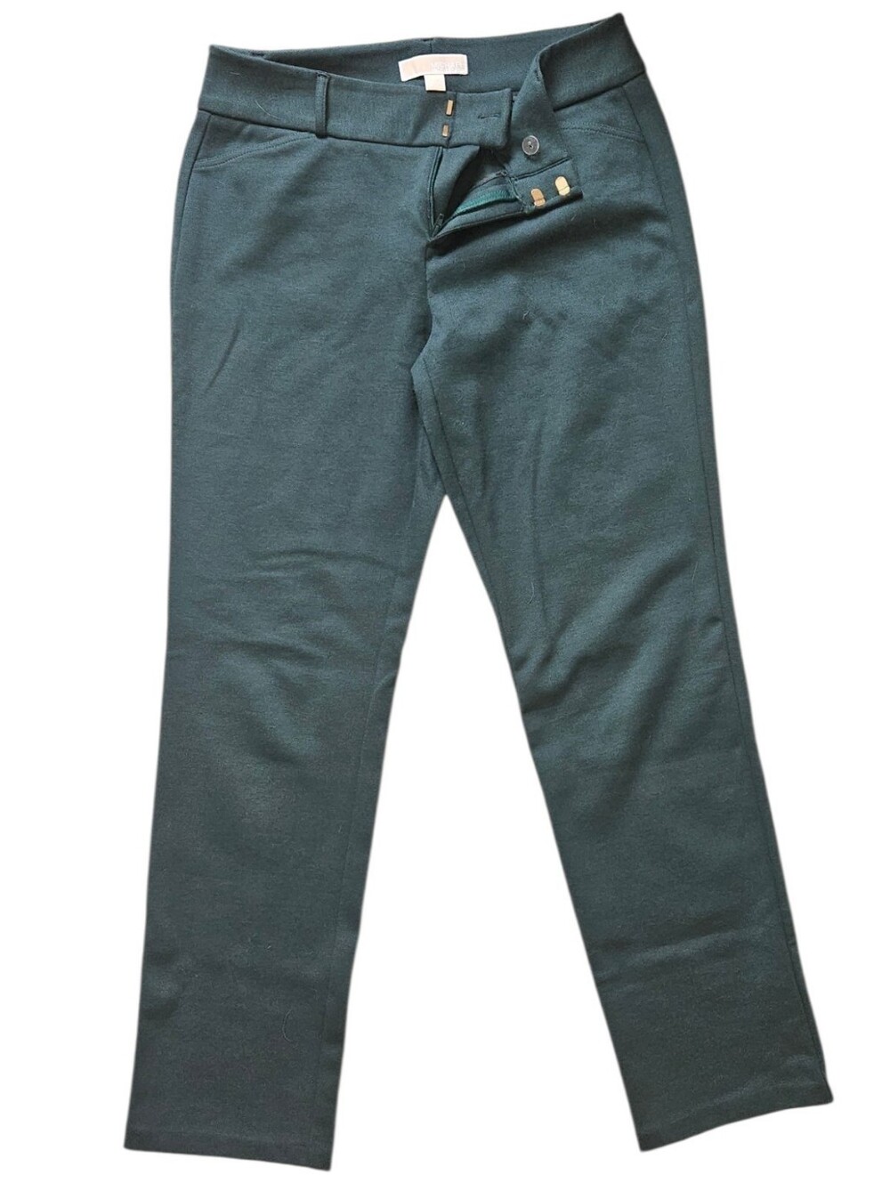 MICHAEL Michael Kors Forest Green Slim Stretch Trousers (Size 10)